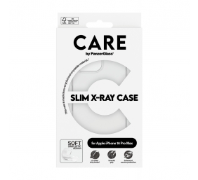 CARE Fashionable Case | Back cover | Apple | iPhone 16 Pro Max | Recycled plastic | Transparent | X-Ray Soft Basic