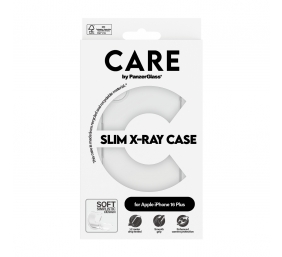CARE by PanzerGlass Case Fashion X-Ray Soft Basic | Back protection | Apple | iPhone 16 Plus | Recycled plastic | Transparent
