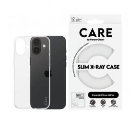 CARE by PanzerGlass Case Fashion X-Ray Soft Basic | Back protection | Apple | iPhone 16 Plus | Recycled plastic | Transparent