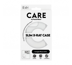 CARE Fashionable Case | Back cover | Apple | iPhone 16 PRO | Recycled plastic | Transparent | X-Ray Soft Basic