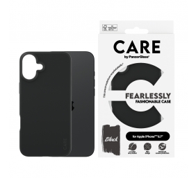 CARE by PanzerGlass Case Fashion | Back protection | Apple | iPhone 16 Plus | Recycled plastic | Black