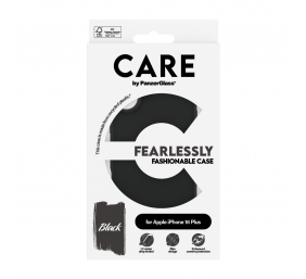 CARE by PanzerGlass Case Fashion | Back protection | Apple | iPhone 16 Plus | Recycled plastic | Black
