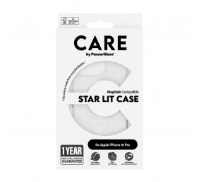 CARE Flagship Case | Back cover | Apple | iPhone 16 Pro | Recycled plastic | White | Urban Combat Star Lit with MagSafe