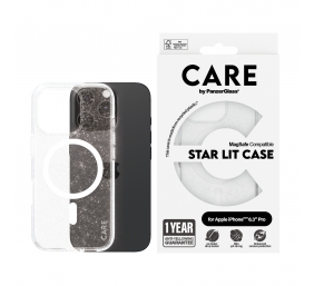 CARE Flagship Case | Back cover | Apple | iPhone 16 Pro | Recycled plastic | White | Urban Combat Star Lit with MagSafe