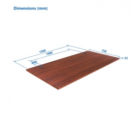 Stalviršis (LMDP) Up Up, tamsaus riešuto 1500x750x25mm (SPEC)