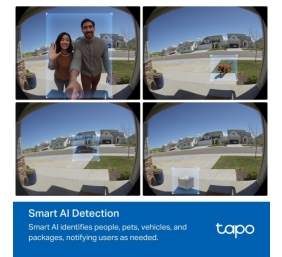 TP-LINK | Video Doorbell Camera | Tapo D235 | 5 MP | 1.18mm/F1.8 | IP66 | H.264 | Micro SD, Max. 512