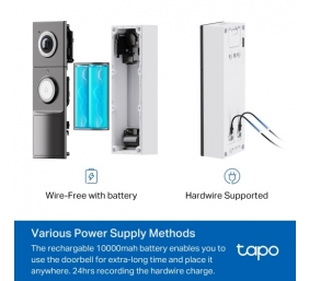 TP-LINK | Video Doorbell Camera | Tapo D235 | 5 MP | 1.18mm/F1.8 | IP66 | H.264 | Micro SD, Max. 512
