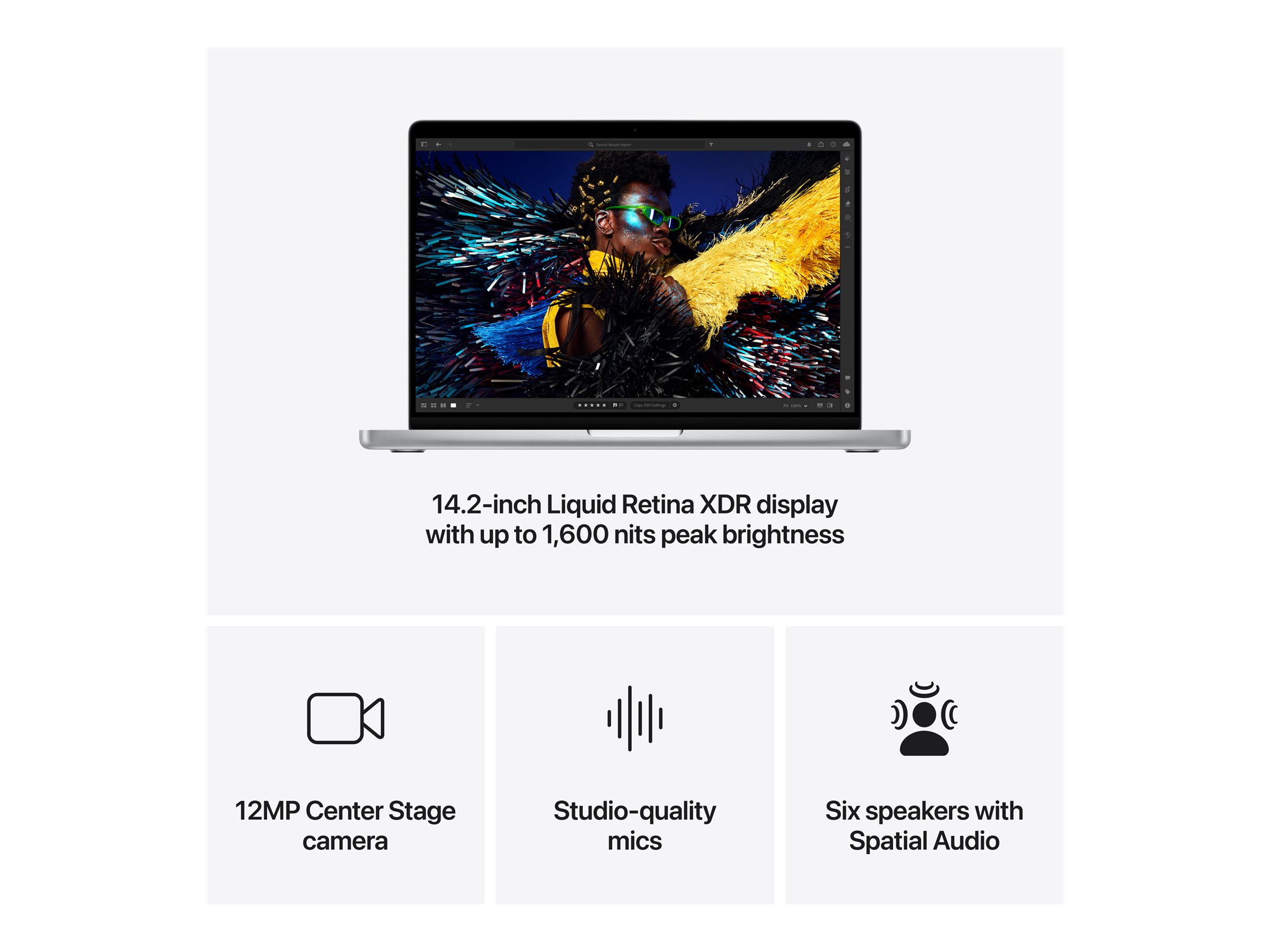 Apple MacBook | Pro | Silver | 14 " | 3024 x 1964 pixels | Apple M4 Max | 36 GB | Solid-state drive capacity 1000 GB | Apple M4 Max chip 14-core CPU/32-core GPU | macOS | 802.11ax | Bluetooth version 5.3 | Keyboard language Russian | Keyboard backlit | Wa