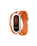 Xiaomi Dual-tone Leather Strap | 140–180mm | White and Orange | Calf Leather, PU (inside)