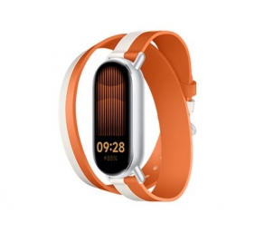 Xiaomi Dual-tone Leather Strap | 140–180mm | White and Orange | Calf Leather, PU (inside)