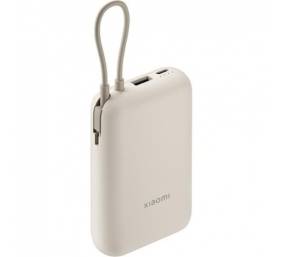 Xiaomi 22.5W Išorinė baterija (Power Bank) 10000mAh, integruotas kabelis, Tan
