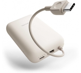 Xiaomi 22.5W Išorinė baterija (Power Bank) 10000mAh, integruotas kabelis, Tan