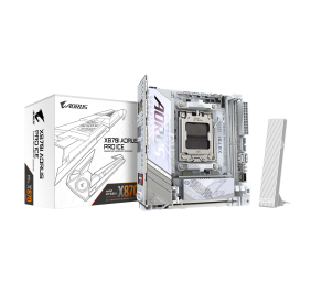 Gigabyte X870I AORUS PRO ICE | Processor family AMD | Processor socket AM5 | DDR5 SDRAM | Supported hard disk drive interfaces M.2, SATA | Number of SATA connectors 2