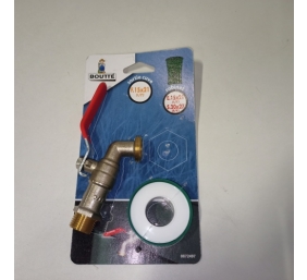 Ecost prekė po grąžinimo "Boutté" 0872497 Rezervuaro praėjimo rinkinys Žalvaris, 1/4 posūkio čiaupas