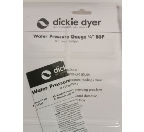 Ecost prekė po grąžinimo Dickie Dyer Vandens slėgio matuoklis 010 Bar 3/4" BSP vyriškas sriegis 8847