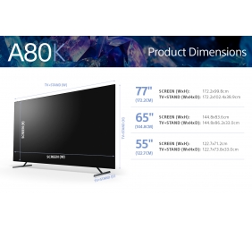 Sony | OLED TV | XR77A80K | 77" | Smart TV | Google TV | 4K Ultra HD