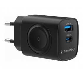 Gembird 2-in-1 20 W Apple Watch and Phone Fast Charger | TA-UC-PDQCW20-01-BK