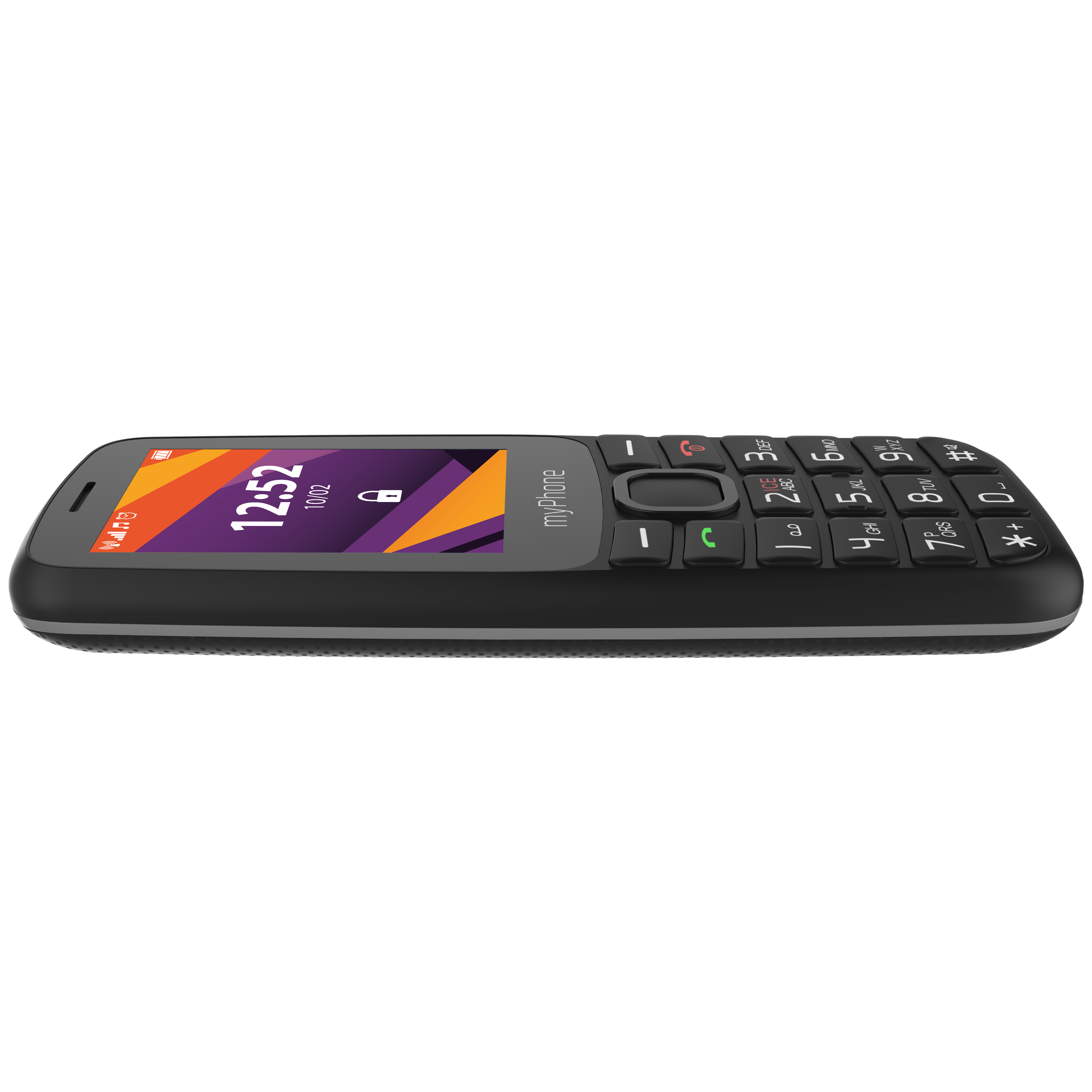 myPhone 6410 LTE | Black | 2.4 " | TFT | 64 MB | 128 MB | Dual SIM | Nano SIM | USB version Type-C | Built-in camera | Main camera resolution 0.3 MP | 1400 mAh