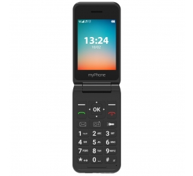 myPhone Flip | LTE | Black | 2.8 " | TFT | 48 MB | 128 MB | 3G | Bluetooth | 2.1 | USB version Type-C | Built-in camera | Main camera resolution 1.3 MP | 1000 mAh