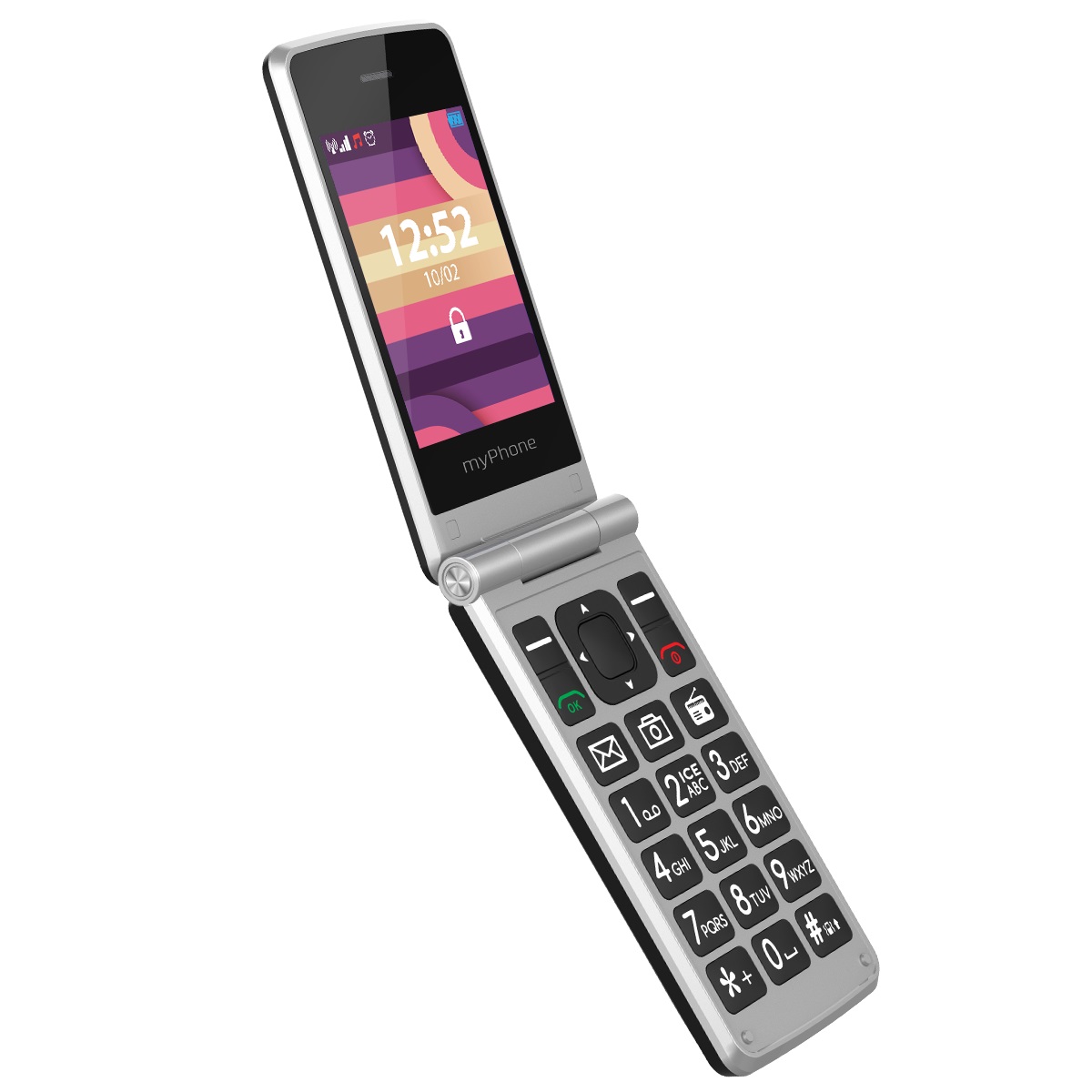 myPhone Tango | LTE | Black | 2.4 + 1.77 " | TN | 64 MB | 128 MB | Dual SIM | Nano SIM | Bluetooth | 5.1 | USB version Type-C | Built-in camera | Main camera resolution 2.0 MP | 1400 mAh