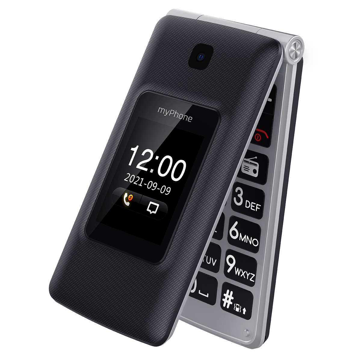 myPhone Tango | LTE | Black | 2.4 + 1.77 " | TN | 64 MB | 128 MB | Dual SIM | Nano SIM | Bluetooth | 5.1 | USB version Type-C | Built-in camera | Main camera resolution 2.0 MP | 1400 mAh