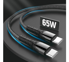 ColorWay Cable Type-C - Type-C (PD Fast Charging 65W) 3.0А, 1m | CW-CBPDCC040-GR