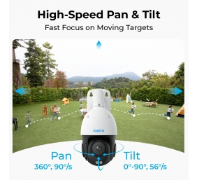 Reolink | 4K 360° Auto-Tracking PoE Camera with 5X Optical Zoom | P840 | 8 MP | f=2.7-13.5mm/Max. F1.6 | Power over Ethernet (PoE) | IP66 | H.265/H.264 | Micro SD, Max. 256GB