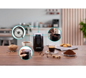 Gorenje | Coffee Grinder | SMK150SB | 150 W | Coffee beans capacity 45 g | Lid safety switch | Black