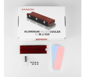 AXAGON | Passive aluminum cooler for all M.2 SSDs, size 2280, high 12 mm | CLR-M2