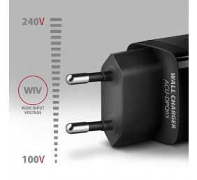 AXAGON GaN wallcharger 3x port (USB-A + 2x USB-C), 65W | ACU-DPQ65