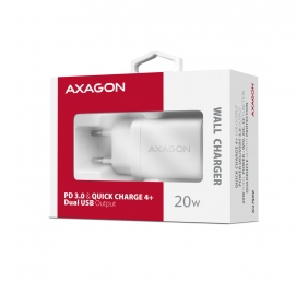 AXAGON Wallcharger 2x port (USB-A + USB-C), 20W | ACU-PQ20W