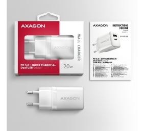 AXAGON Wallcharger 2x port (USB-A + USB-C), 20W | ACU-PQ20W