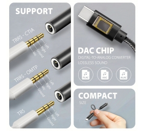 AXAGON | ADA-HC USB-C - HI-RES DAC Audio Adapter