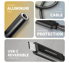 AXAGON | ADA-HCPD USB-C - Hi-Res DAC Audio Adapter PD, 60W