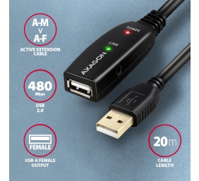 AXAGON USB repeater cable | ADR-220 | USB Type-A to USB Type-A