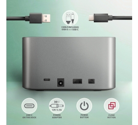 AXAGON | SuperSpeed USB DUAL 2.5"/3.5" HDD/SSD DUAL dock | ADSA-DC
