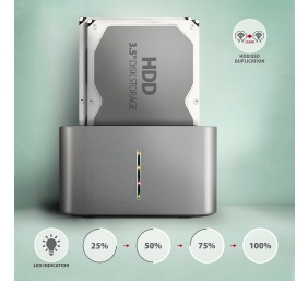 AXAGON | SuperSpeed USB DUAL 2.5"/3.5" HDD/SSD DUAL dock | ADSA-DC