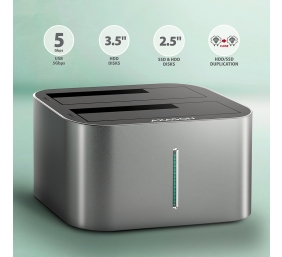 AXAGON | SuperSpeed USB DUAL 2.5"/3.5" HDD/SSD DUAL dock | ADSA-DC