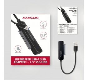 AXAGON USB-A 5Gbps SLIM adapter for 2.5" SSD/HDD | ADSA-FP2A