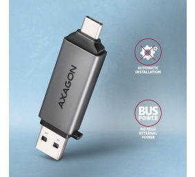 AXAGON Mobile USB 3.2 Gen 1 MINI card reader with USB-C and USB-A connectors | CRE-DAC