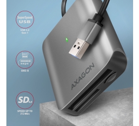 AXAGON Aluminum high-speed USB-A 3.2 Gen 1 memory card reader, 3 slots | CRE-S3