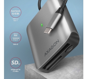 AXAGON Aluminum high-speed USB-C 3.2 Gen 1 memory card reader, 3 slots | CRE-S3C
