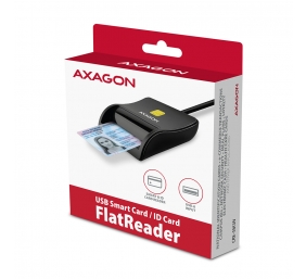 AXAGON Compact desktop USB contact Smart/ID card reader with long, USB-A cable | CRE-SM3N