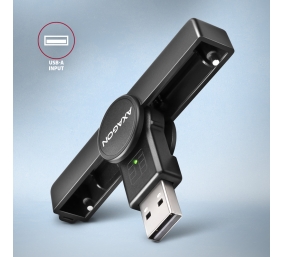 AXAGON Foldable pocket USB-A contact Smart/ID card reader | CRE-SMPA