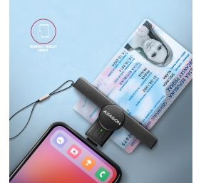 AXAGON Foldable pocket USB-C contact Smart/ID card reader | CRE-SMPC