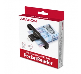 AXAGON Foldable pocket USB-C contact Smart/ID card reader | CRE-SMPC