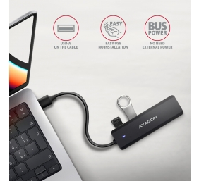 AXAGON Travel four-port USB-A 5Gbps hub | HUE-C1A