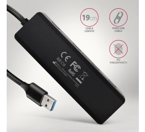 AXAGON Travel four-port USB-A 5Gbps hub | HUE-C1A