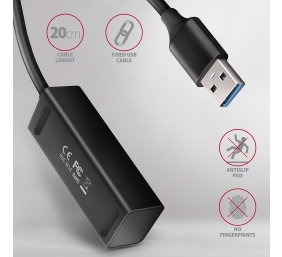 AXAGON Miniature metal four-port USB 3.2 Gen 1 hub | HUE-M1A