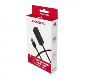 AXAGON Miniature metal four-port USB 3.2 Gen 1 hub | HUE-M1AL